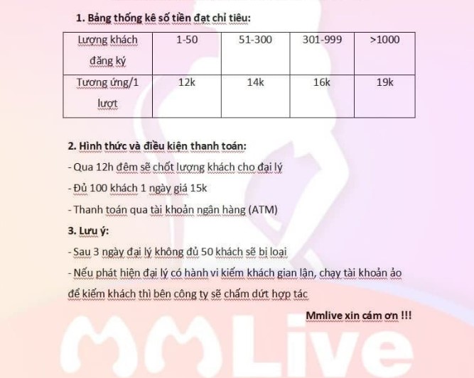 đại lý MMlive